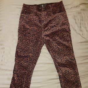Leopard Print Faux Fur Jeans